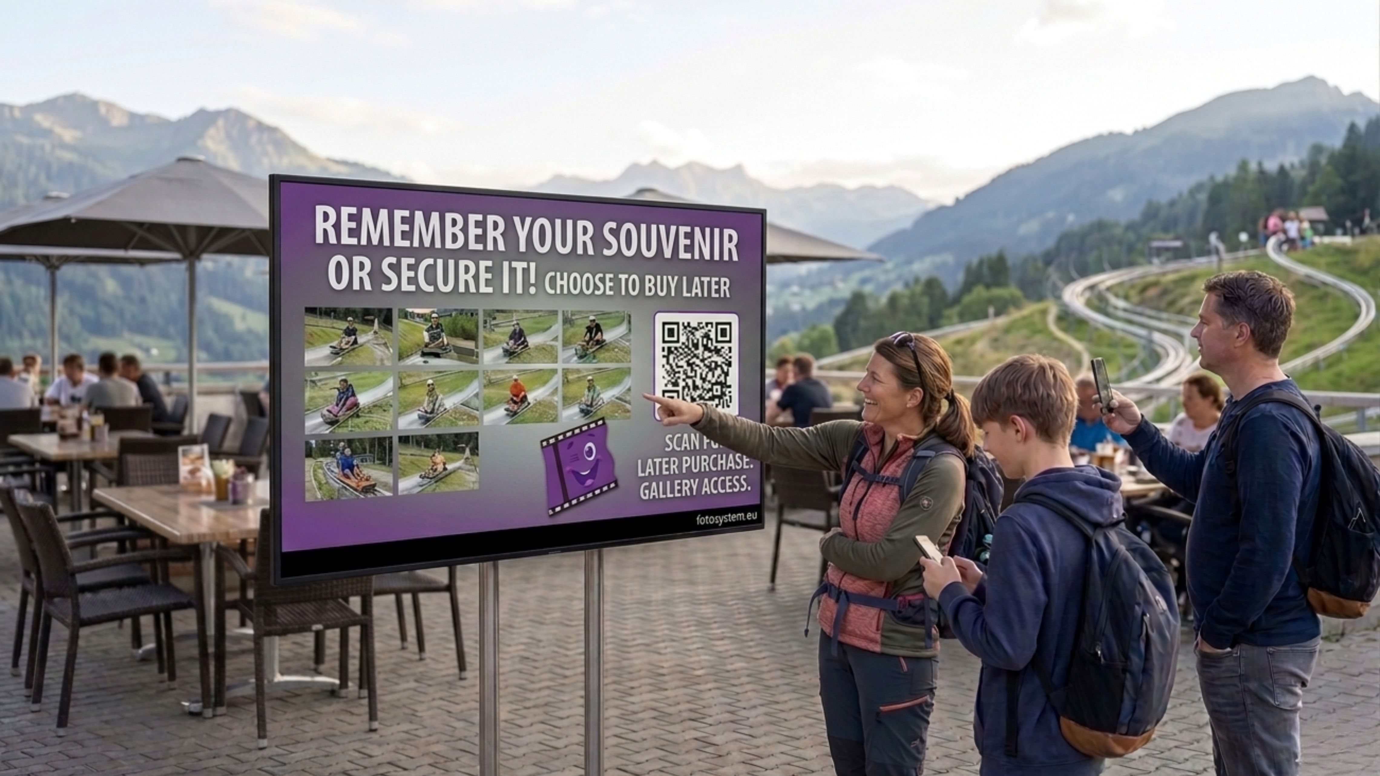 Multiple displays throughout attraction