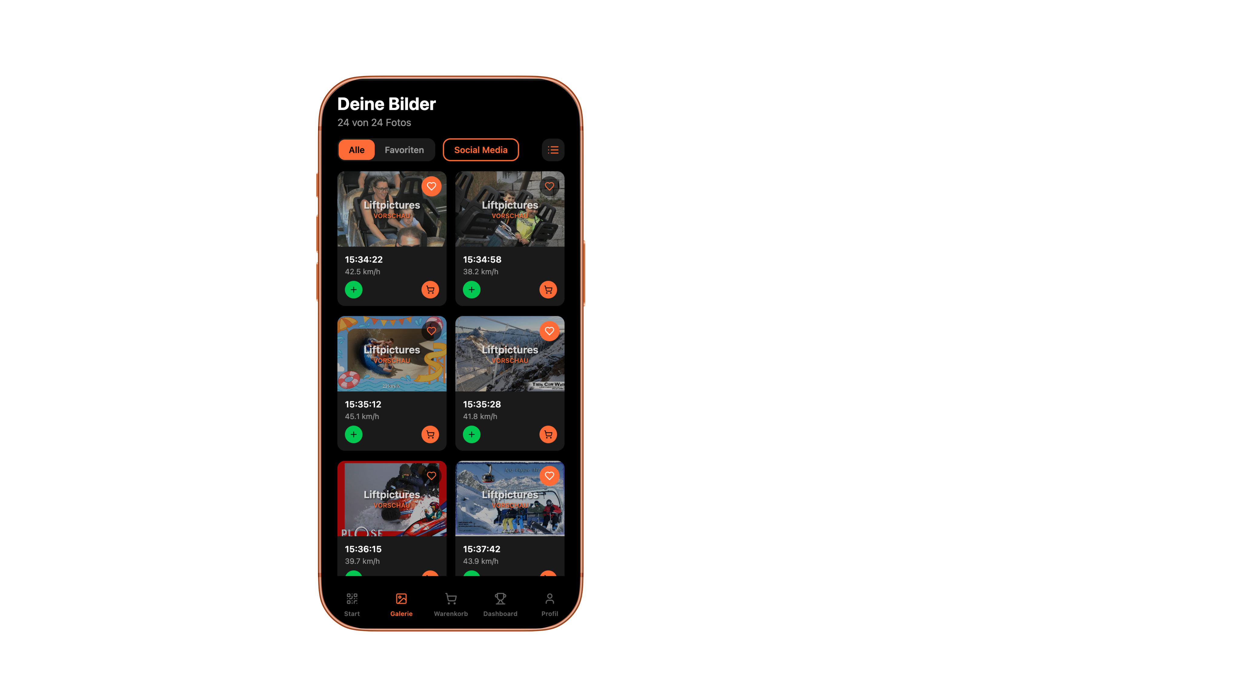 Mobile App Gallery View