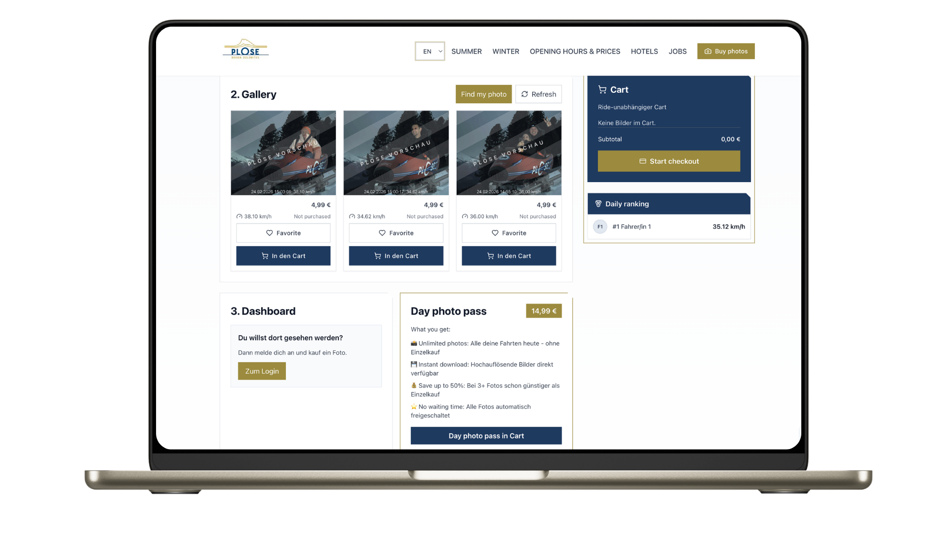 Online Shop Interface